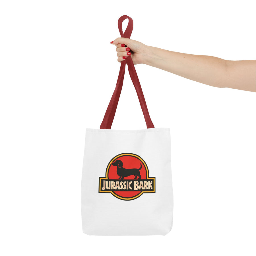Jurassic Bark Tote Bag – Sac en tissu teckel parodie, cadeau drôle pour amoureux des chiens & fans de teckels