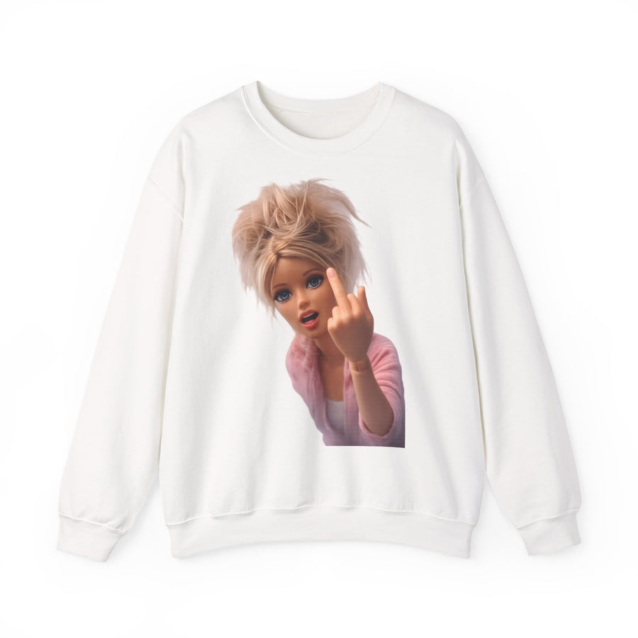 True Insights Middle Finger Sweatshirt – Freches Statement-Motiv in White