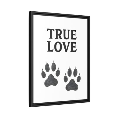 TRUE LOVE – Gerahmtes Wandbild mit Pfotenabdrücken | Tierliebe als stilvolles Geschenk