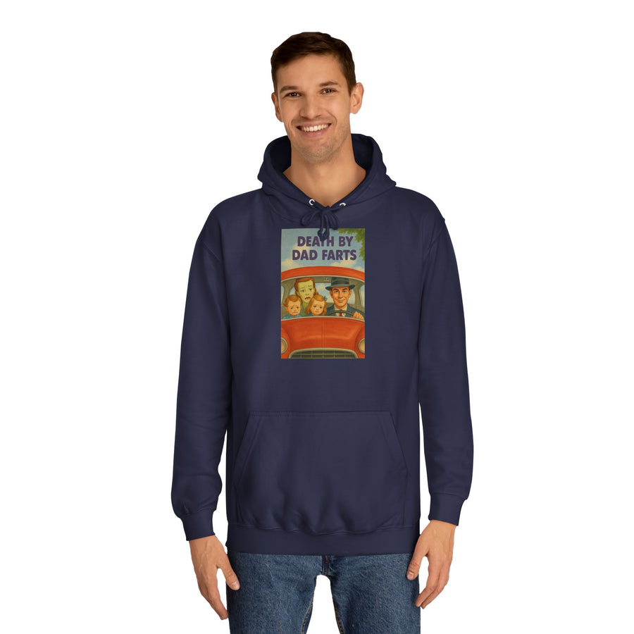 True Insights Death by Dad Farts Hoodie – Retro-Familiendrama mit schwarzem Humor