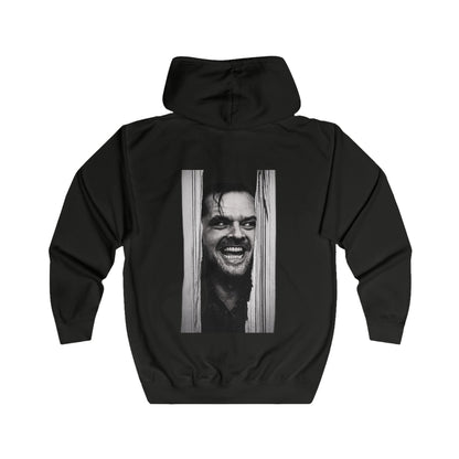 Shining Jack Torrance Zip Hoodie – Jack Nicholson Kult-Horror Motiv, Schwarz-Weiß Filmklassiker für Fans