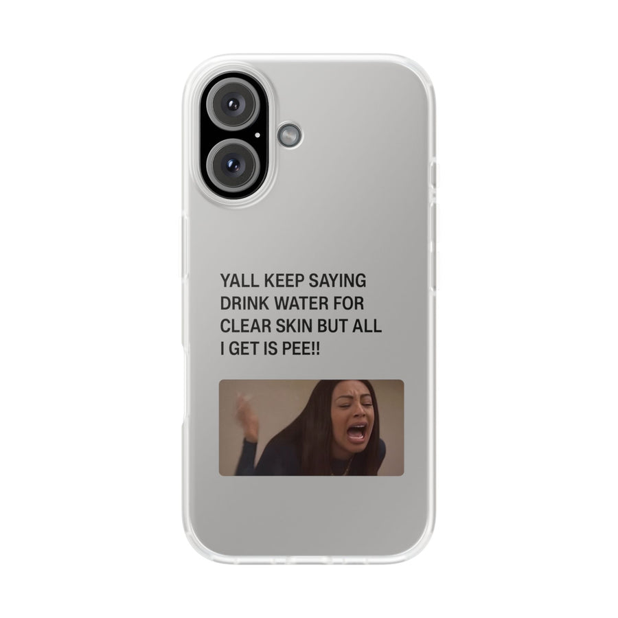 Coque de téléphone mème « Soins de la peau » – « Je ne fais que pisser ! » | Prendre soin de soi avec humour