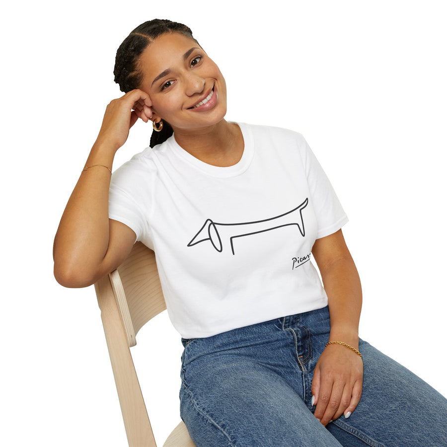 Picasso Dackel T-Shirt – Das edle Geschenk für Dackel-Besitzer
