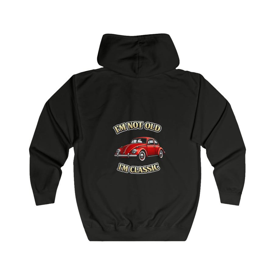 True Insights Vintage VW Käfer Zip-Hoodie – I'm Not Old I'm Classic Geschenk für Käfer-Fans