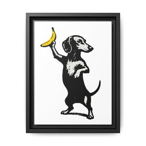 Dackel mit Banane – Banksy-inspirierter Art Print-True Insights