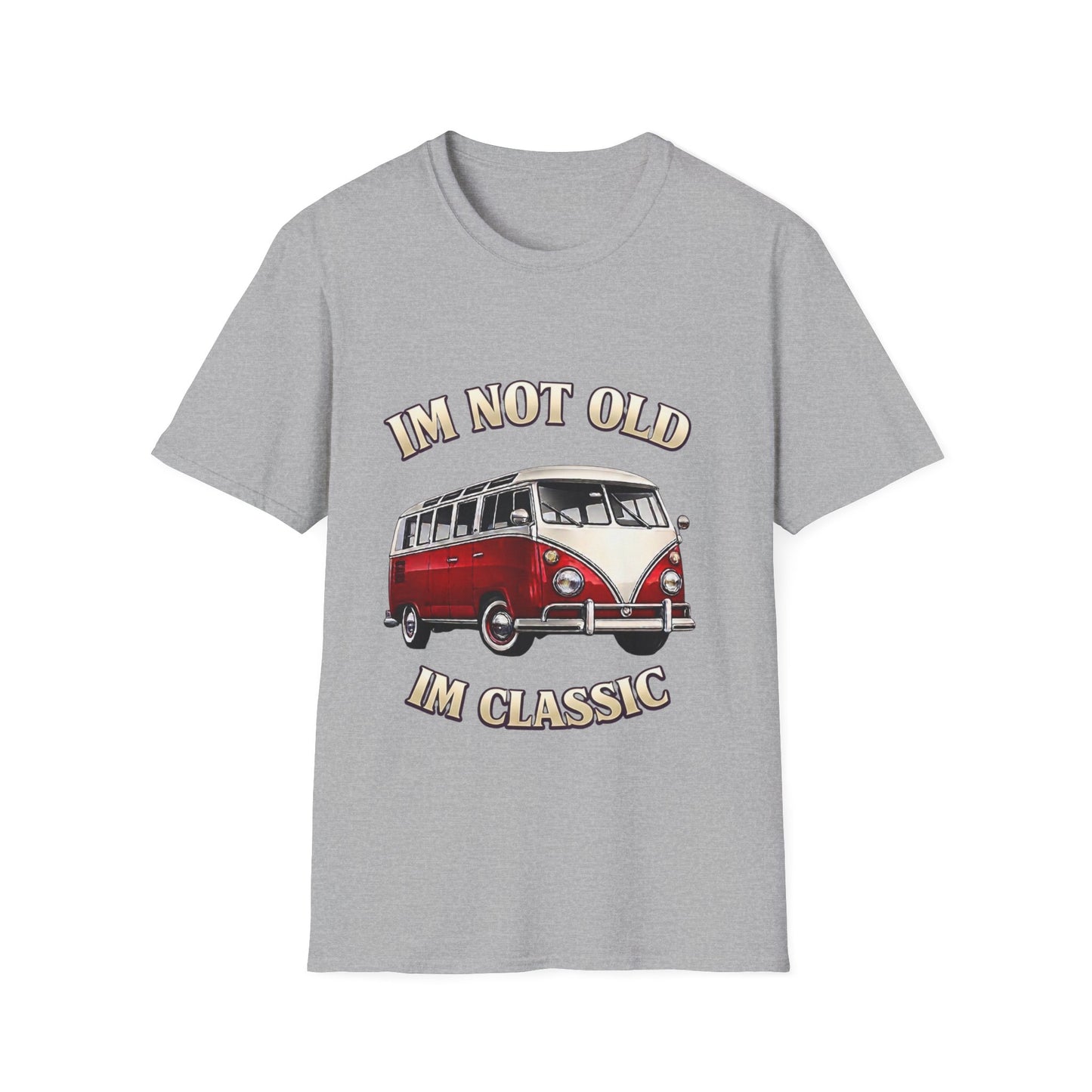 True Insights T-Shirt Klassischer Bus Motiv Im Not Old Im Classic in Sport Grey, Geschenk für Fans