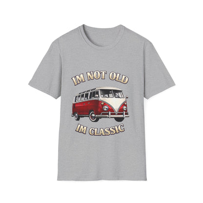True Insights T-Shirt Klassischer Bus Motiv Im Not Old Im Classic in Sport Grey, Geschenk für Fans