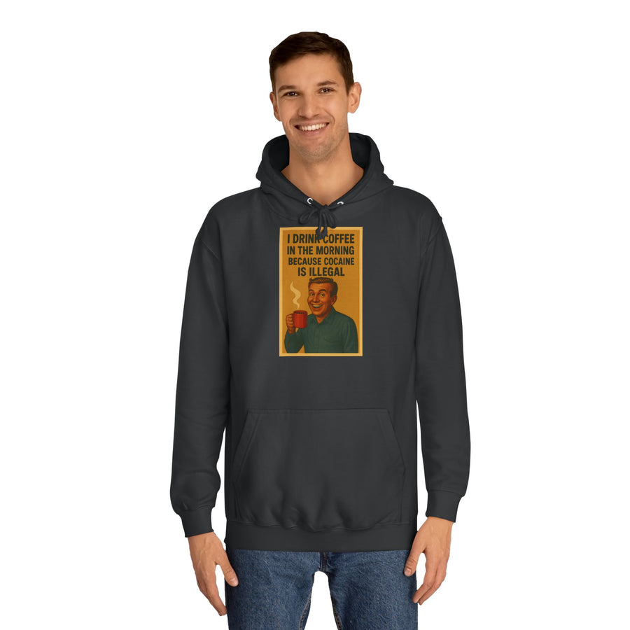 True Insights I Drink Coffee Because Cocaine Is Illegal Hoodie – Retro-Motiv für Kaffee-Liebhaber