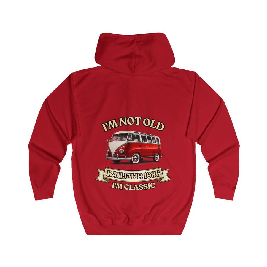 Jahrgang 1986 Zip-Hoodie – Geschenk zum 40. Geburtstag | VW Bulli