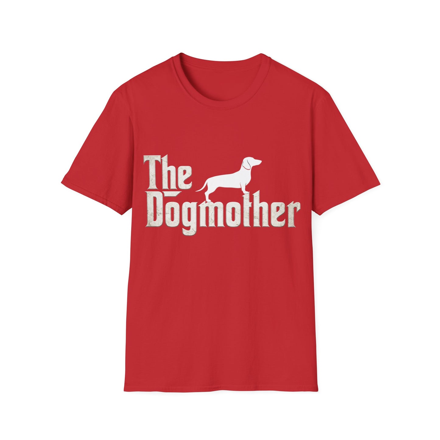 True Insights T-Shirt The Dogmother Dackel Motiv in Rot, witziges Geschenk für Hundemamas und Dackelliebhaber