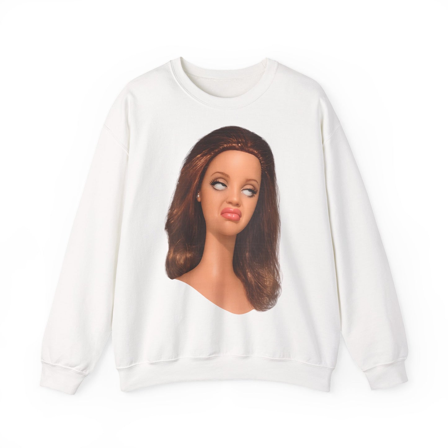 Lustiges Puppen-Gesicht T-Shirt | Genervter Blick Meme Shirt | Ironisches Statement Geschenk für Frauen