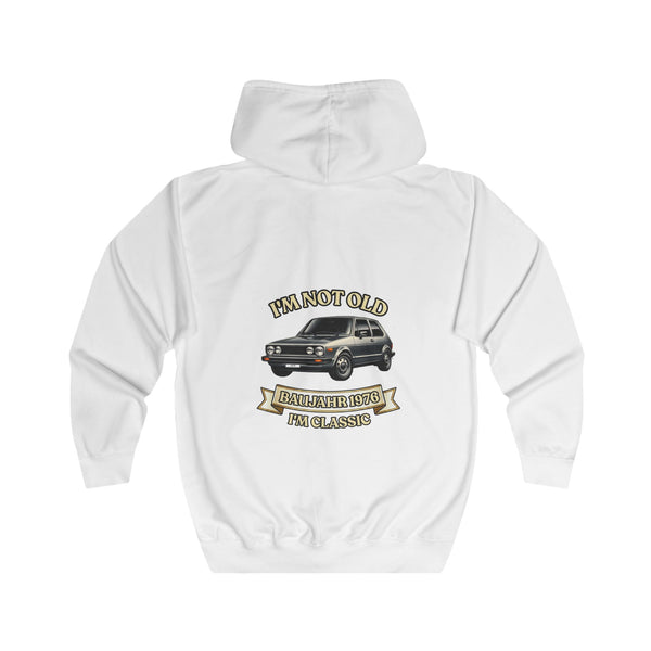 Geschenk zum 50. Geburtstag – Zip-Hoodie Jahrgang 1976 VW Golf