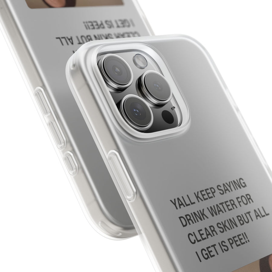 Coque de téléphone mème « Soins de la peau » – « Je ne fais que pisser ! » | Prendre soin de soi avec humour