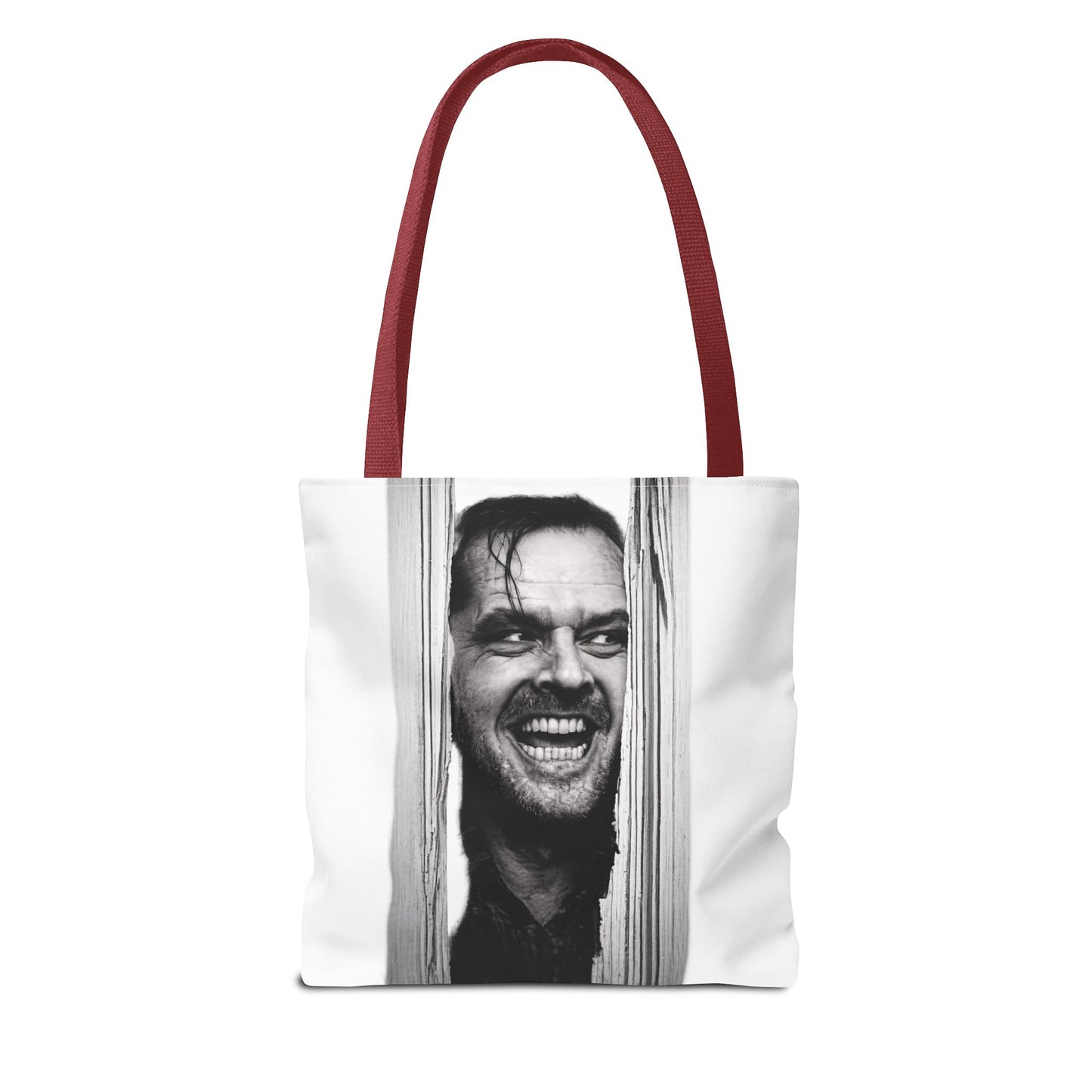 The Shining Tote Bag – Jack Torrance Jack Nicholson Kult-Horror Motiv – Schwarz-Weiß Stofftasche für Filmfans & Horror-Liebhaber