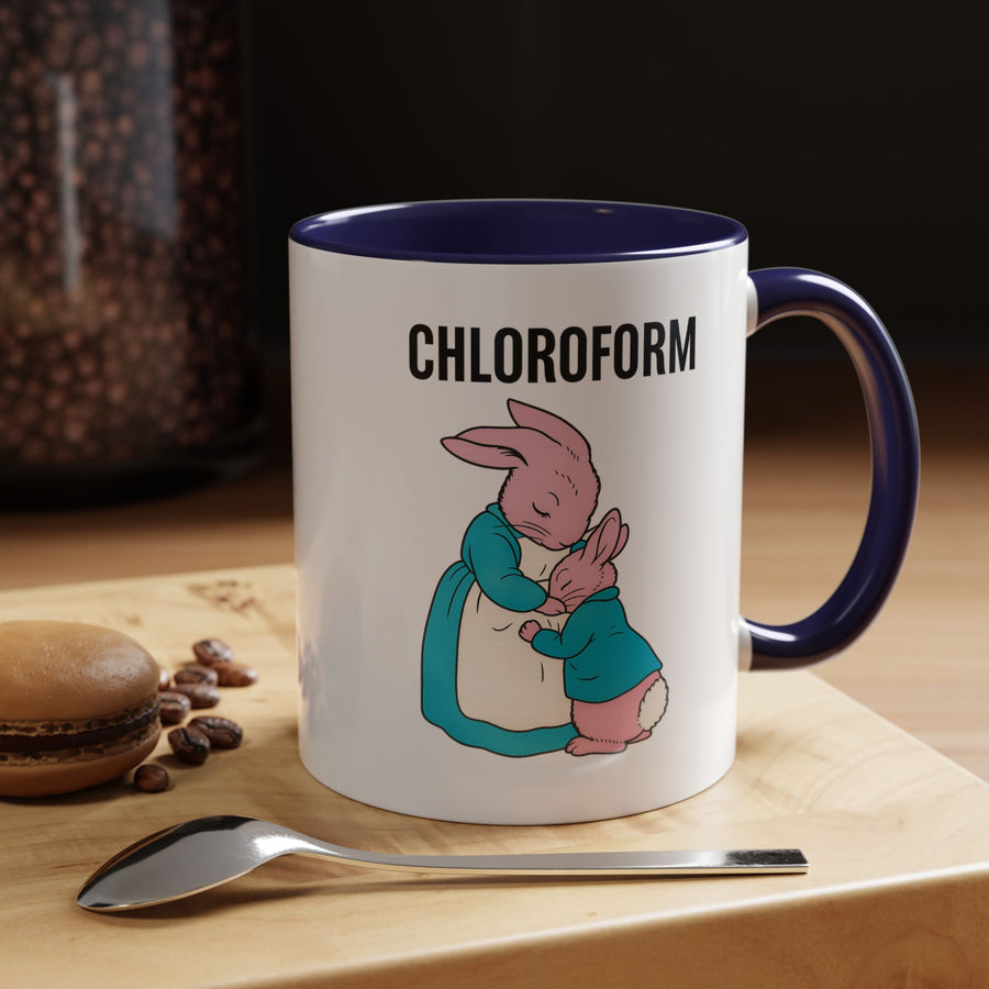 CHLOROFORM Mug Lapins - Mug humour noir, cadeau drôle pour fans de sarcasme