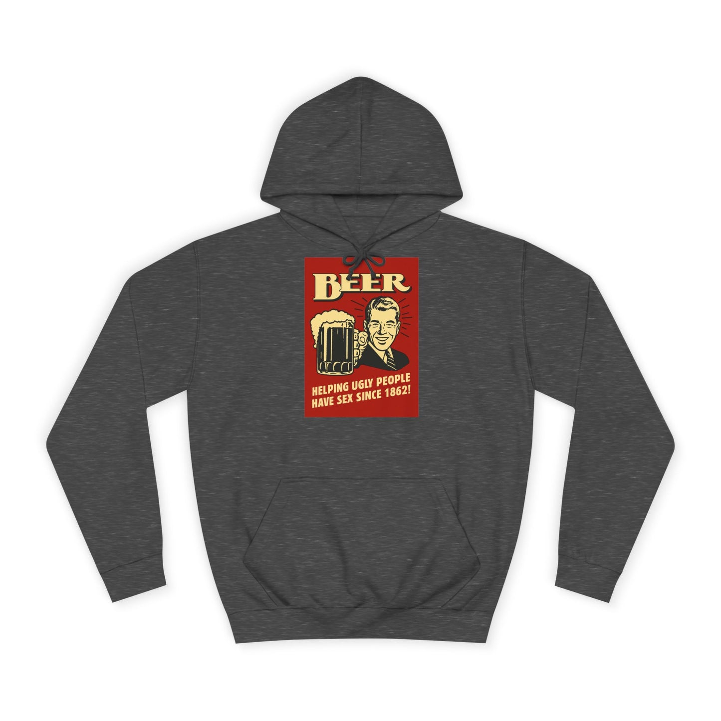 BEER Hoodie Retro Vintage Bier Spruch - Helping Ugly People - Lustiges Geschenk für Bierliebhaber, Party & Herren