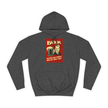 BEER Hoodie Retro Vintage Bier Spruch - Helping Ugly People - Lustiges Geschenk für Bierliebhaber, Party & Herren