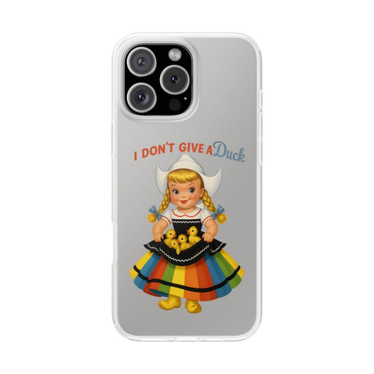 I Don’t Give a Duck – Handyhülle mit flauschiger Gleichgültigkeit-Phone Case-True Insights