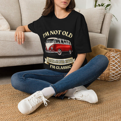 True Insights T-Shirt Baujahr 1976 Classic Bus Oldtimer, Jahrgang Motiv als Geschenkidee zum Geburtstag