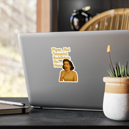 Piper No Tsunami Buddhism No Nooo - Lustiger Meme Trinkbecher Mason Jar mit Strohhalm - Retro Vintage Geschenk