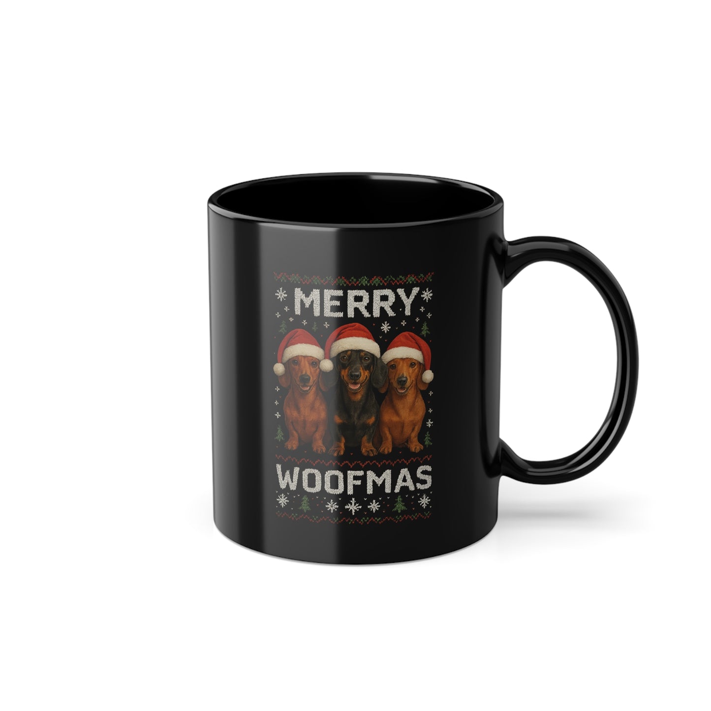 Merry Woofmas Tasse – Lustige Dackel Weihnachts-Tasse-Mug-True Insights
