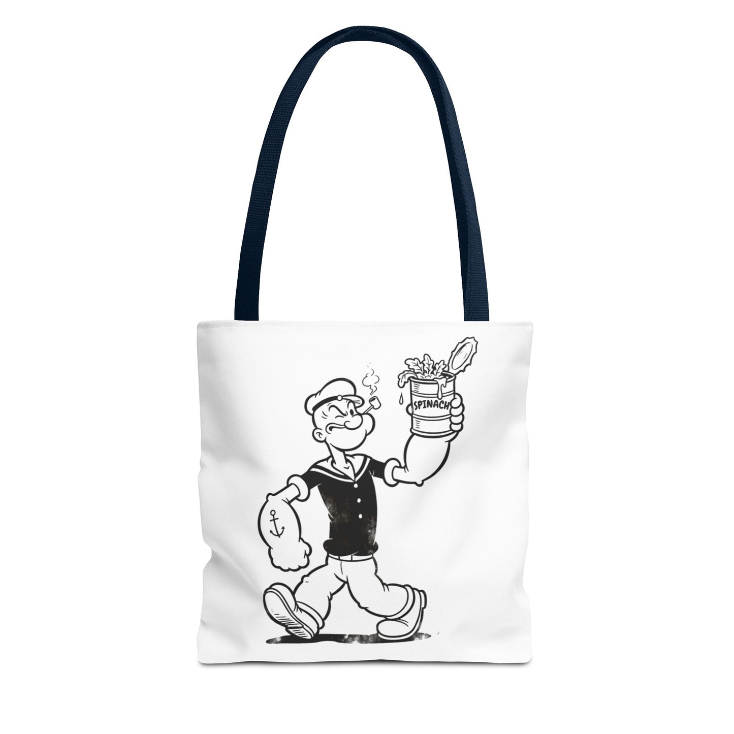 Popeye Spinat Dose Comic Kult Tote Bag – Retro Sailor Beutel aus Polyester, ideal für Comic-Fans & Nostalgiker