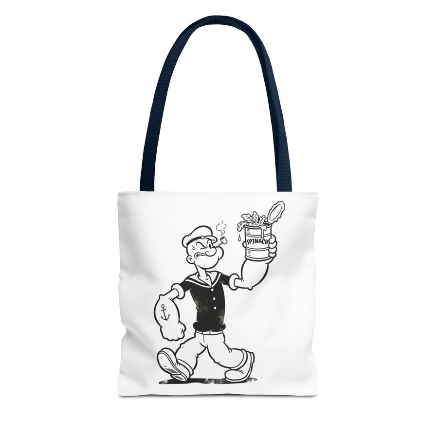 Popeye Spinat Dose Comic Kult Tote Bag – Retro Sailor Beutel aus Polyester, ideal für Comic-Fans & Nostalgiker