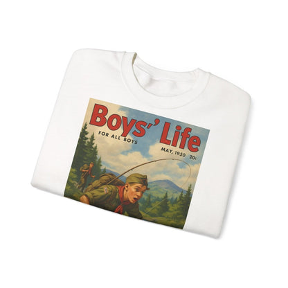 Vintage Motiv – Vintage „Boys’ Life“ Sweatshirt – Retro Pfadfinder-Motiv von 1950 | True Insights Design mit Humor