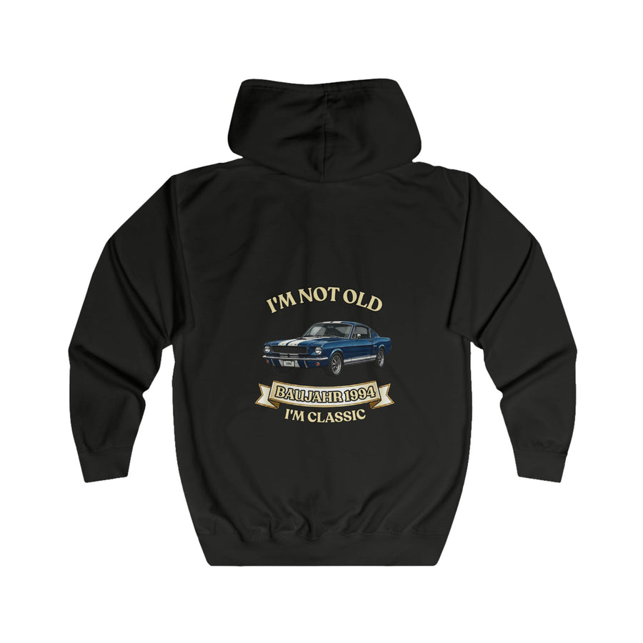 Geschenk zum 32. Geburtstag – Sweatjacke Jahrgang 1994 Muscle Car – Jet Black – Rückenansicht