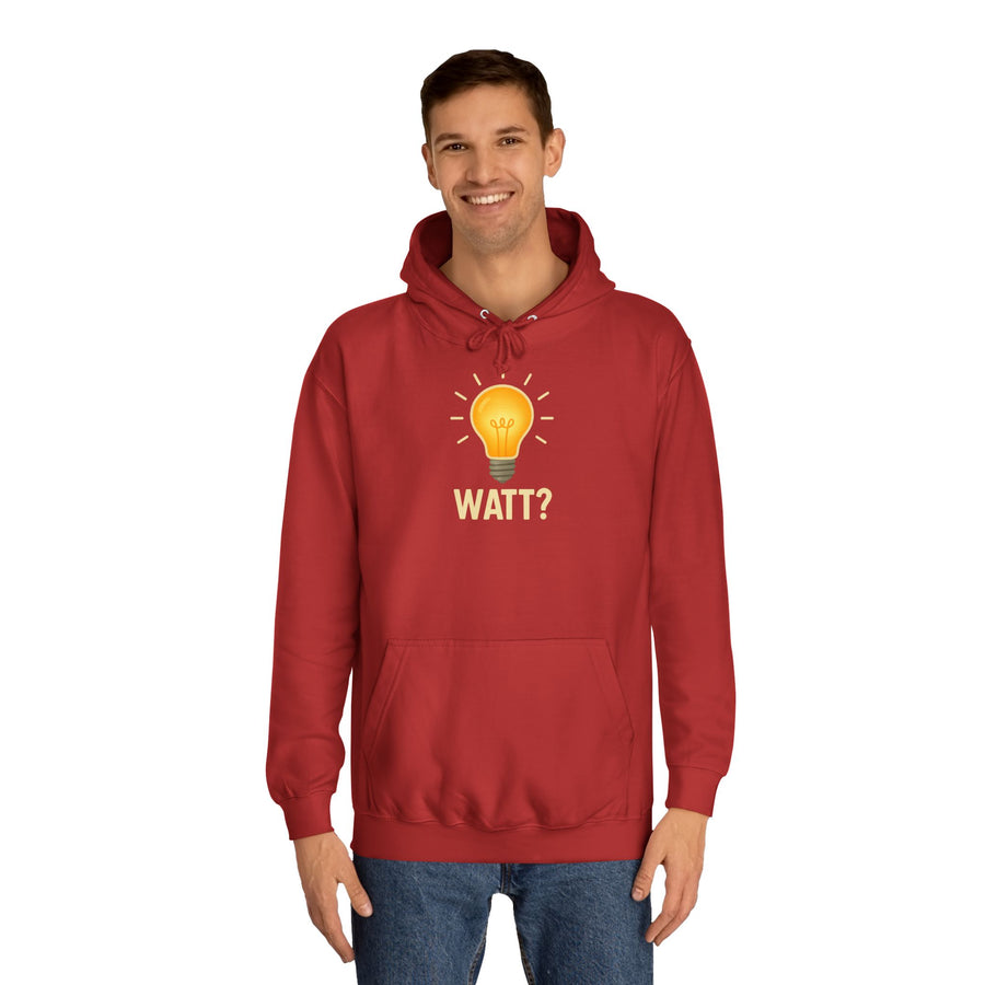 True Insights Watt? Glühbirne Hoodie – Witziges Wortspiel-Motiv