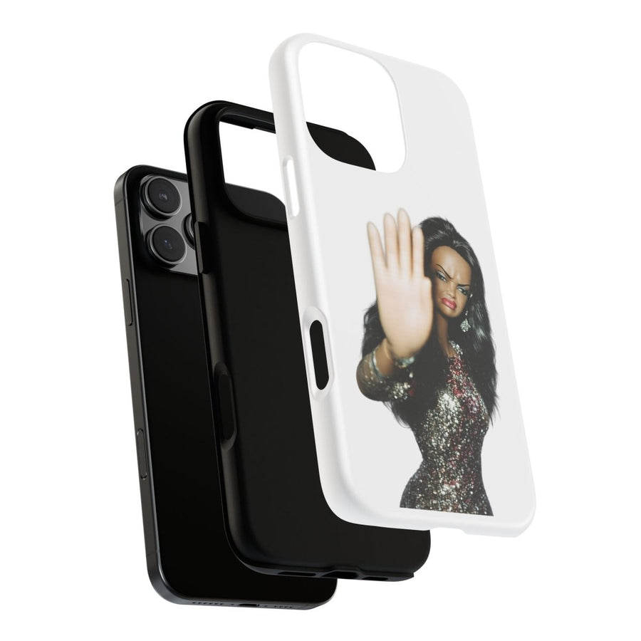Coque de téléphone humoristique Talk to the Hand Doll – Coque effrontée pour iPhone & Samsung