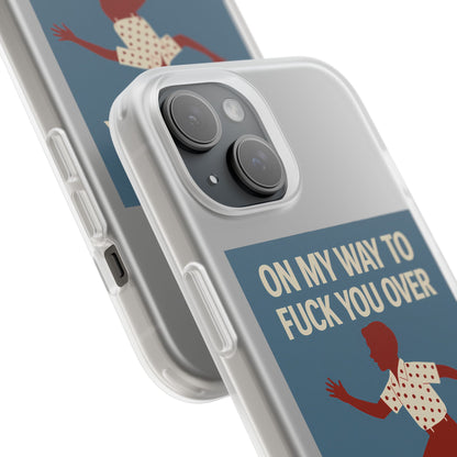 Sarkastische Handyhülle – „On my way to f*ck you over“ | Retro-Rennkind mit Punch-Phone Case-True Insights