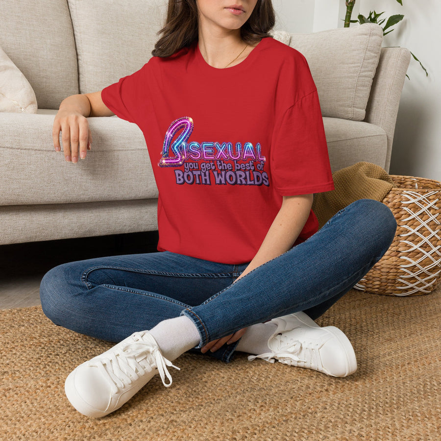 True Insights T-Shirt Bisexual Best Of Both Worlds LGBTQ Pride Motiv im Trend-Look