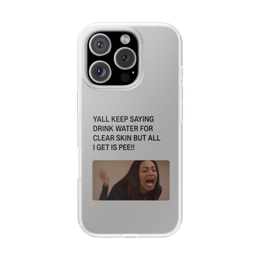 Coque de téléphone mème « Soins de la peau » – « Je ne fais que pisser ! » | Prendre soin de soi avec humour