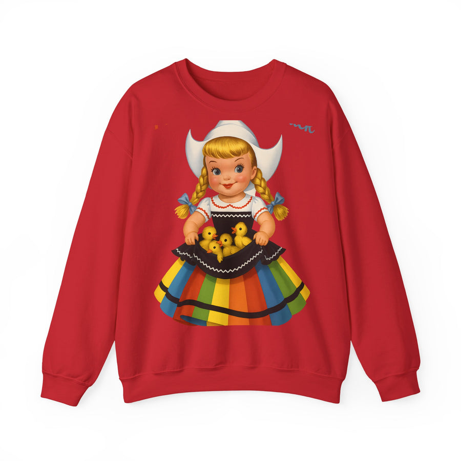 Sweatshirt I Don't Give A Duck - Fille hollandaise rétro humoristique, cadeau vintage drôle