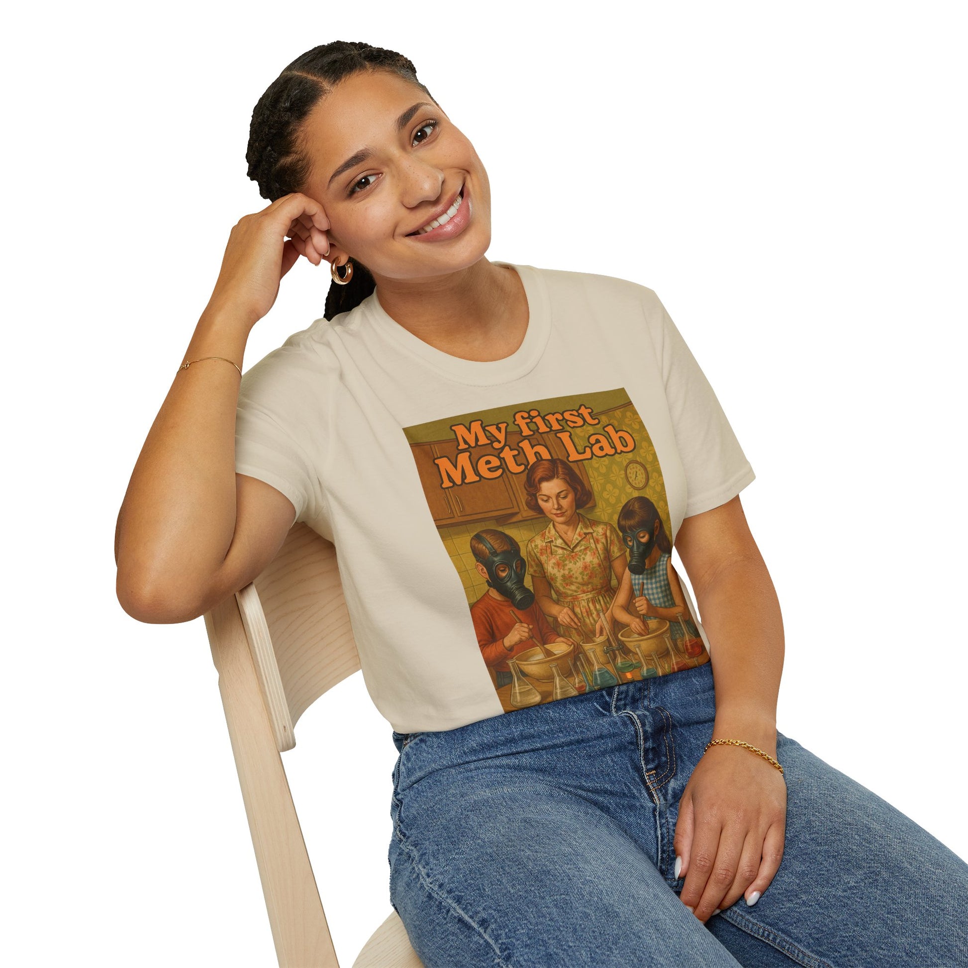 Retro My First Meth Lab T-Shirt - Family Cooking – Freches Satire-Design für mutige Statements | True Insights