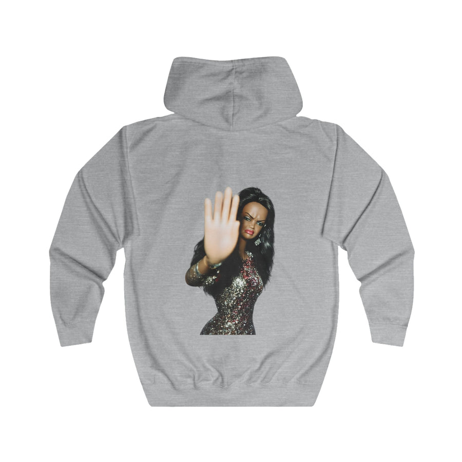 Sweat zippé Talk to the Hand – motif humoristique à message pour femme