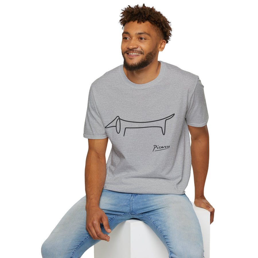Picasso Dackel T-Shirt – Das edle Geschenk für Dackel-Besitzer