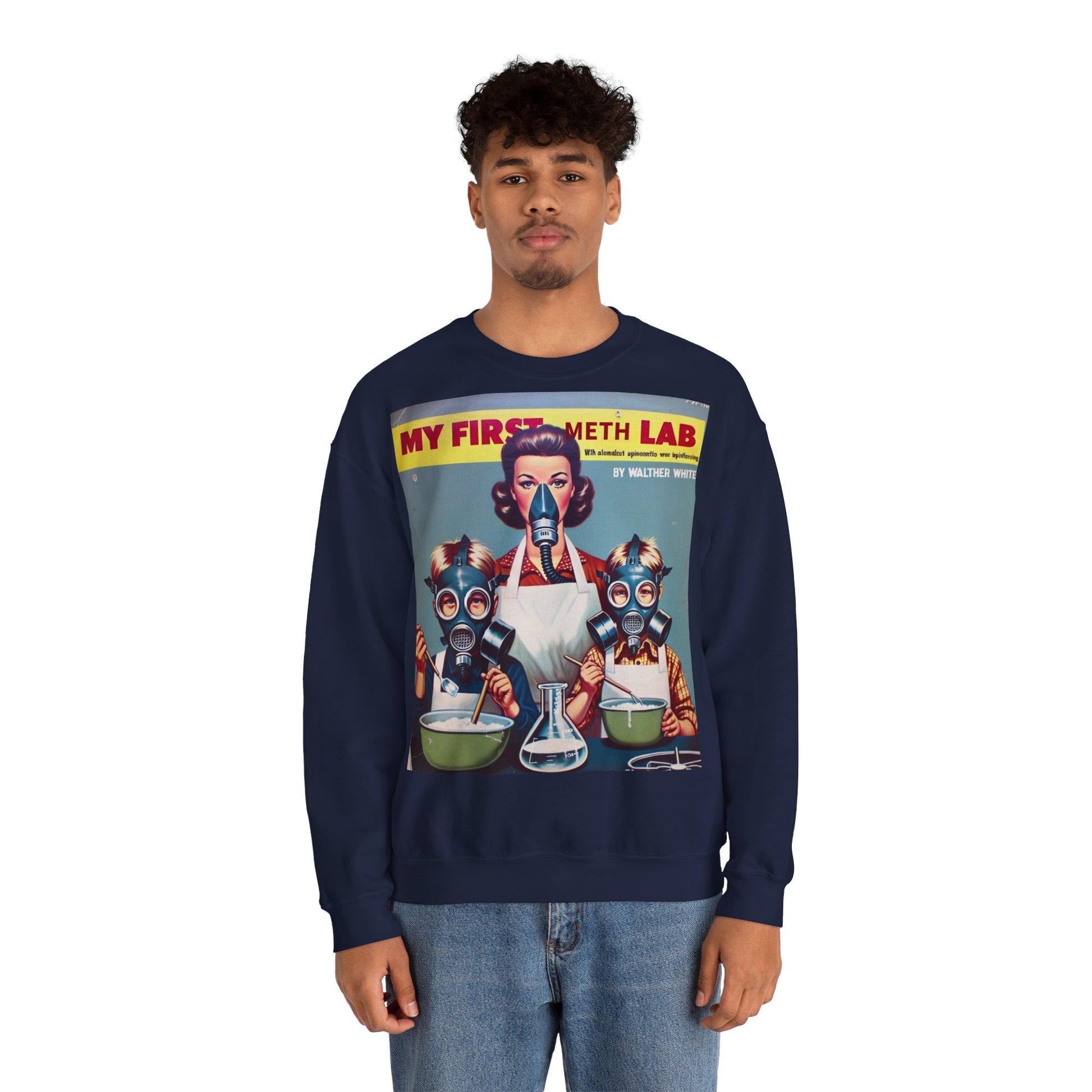 Sweatshirt – My First Meth Lab Sweatshirt | Lustiger Retro Pullover mit Satire-Print | Geschenk für Breaking Bad Fans & Dark Humor Lover | True Insights Design mit Humor