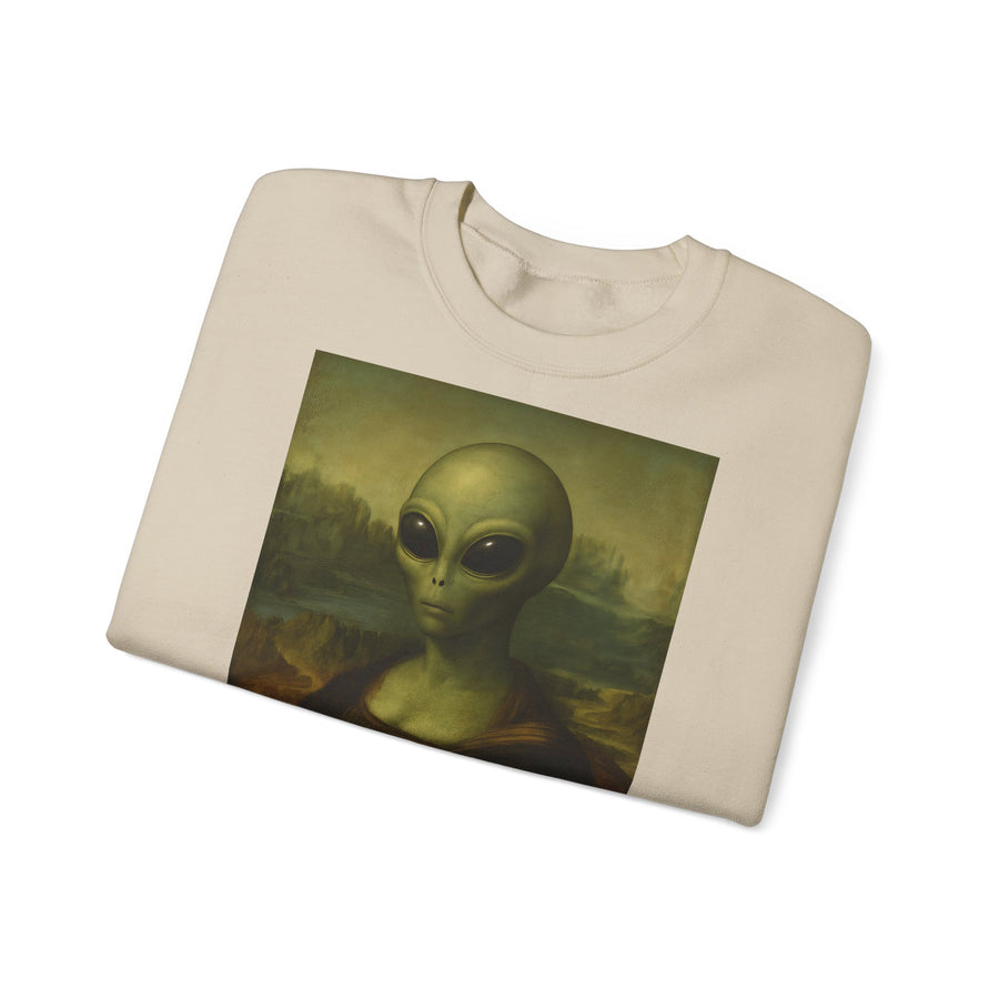 Mona Alien Sweatshirt – Kunstparodie mit Außerirdischer