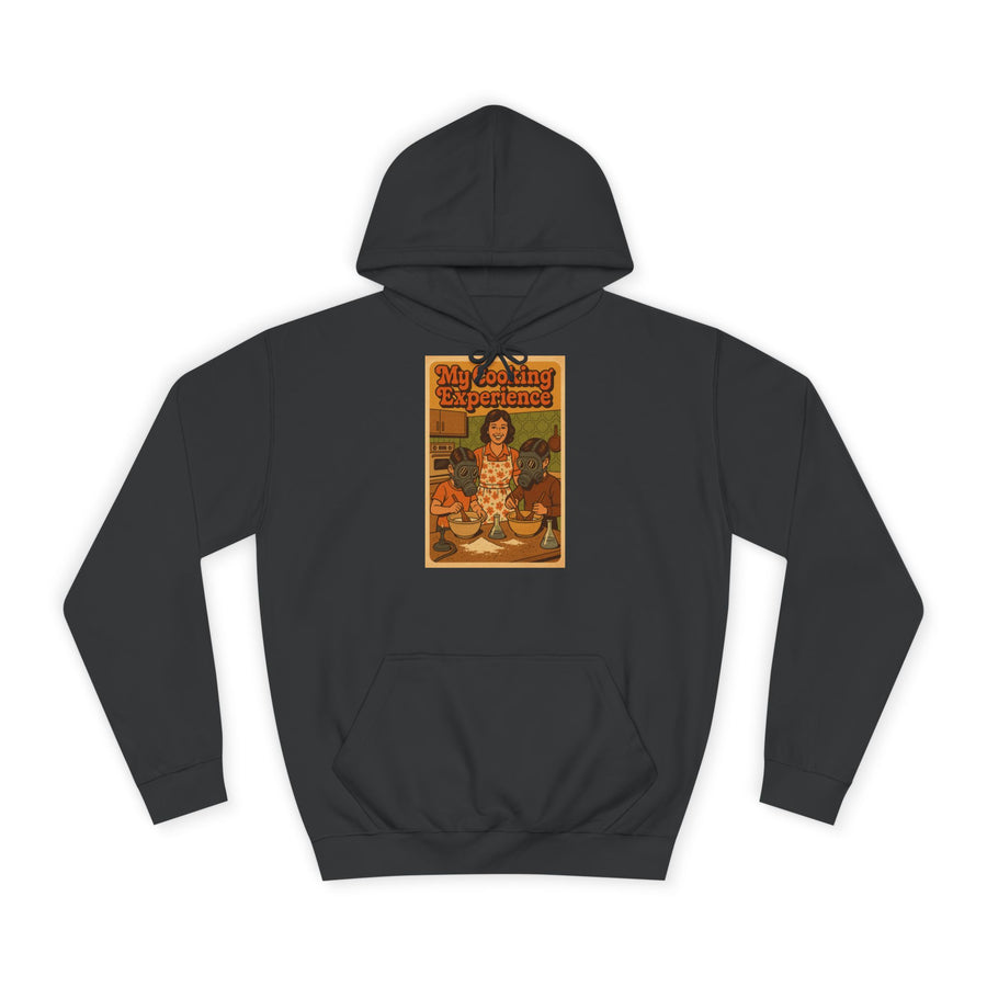 My First Cooking Experience Hoodie – Retro-Motiv mit Gasmasken in der Küche