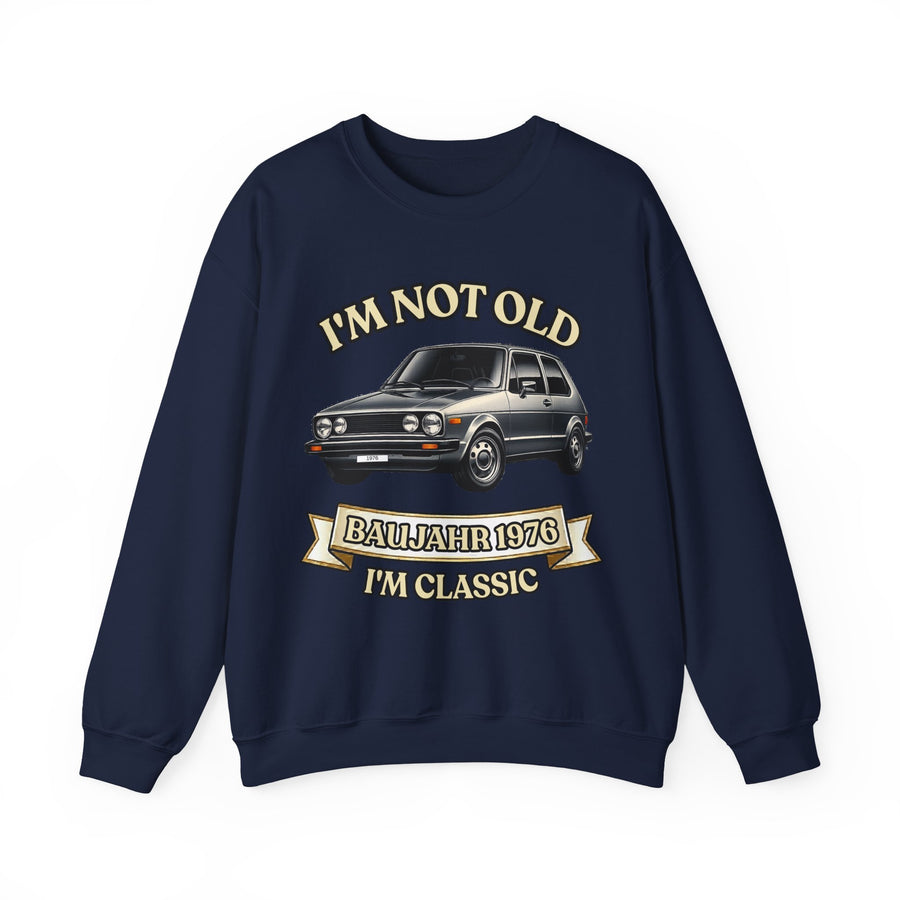 Born in 1976 Sweatshirt – 50th Birthday Gift | Classic Car