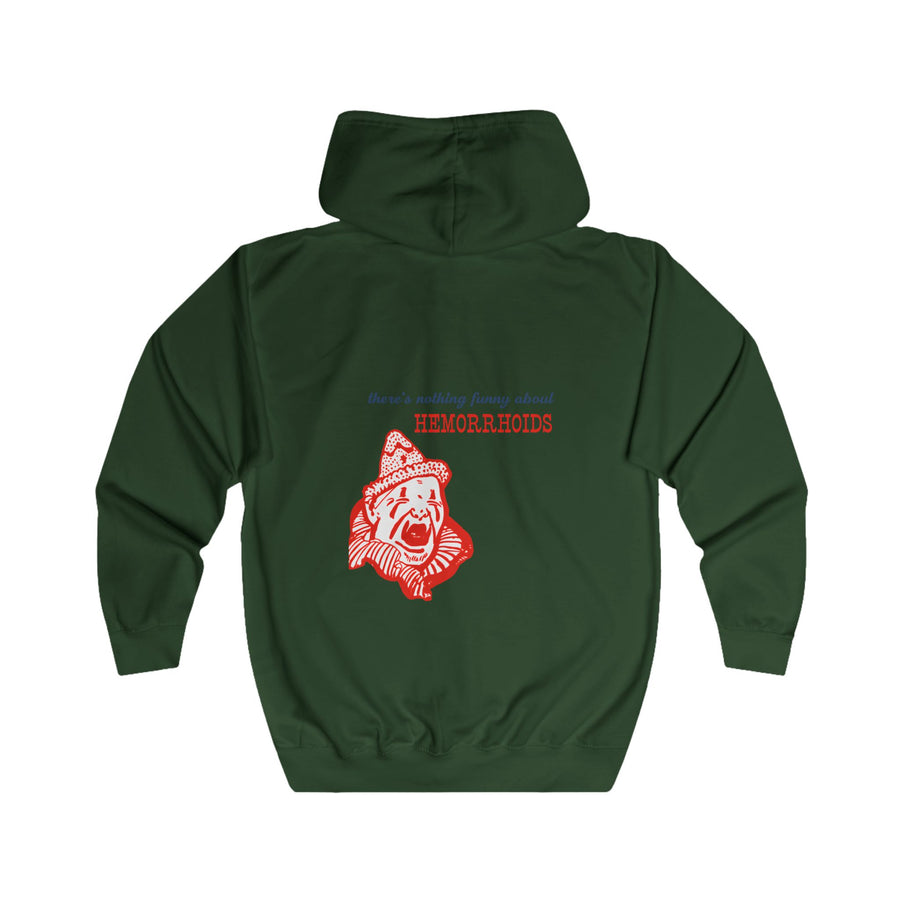 There's Nothing Funny About Hemorrhoids Zip-Hoodie – Sarkastisches Clown-Motiv
