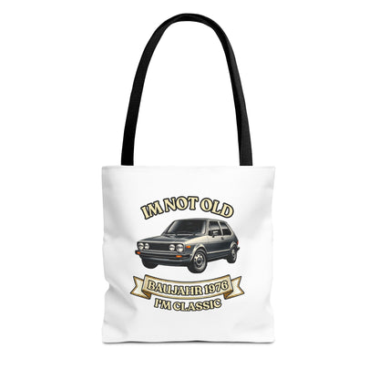 Tote Bag Baujahr 1976 - I'm Not Old I'm Classic - Oldtimer Stoffbeutel zum 50. Geburtstag, Geschenk für Autofans