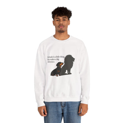 Inspirierendes Sweatshirt – Dackel mit Löwenschatten „Attitude“ – Lustiges Sweatshirt | True Insights – Bild 28