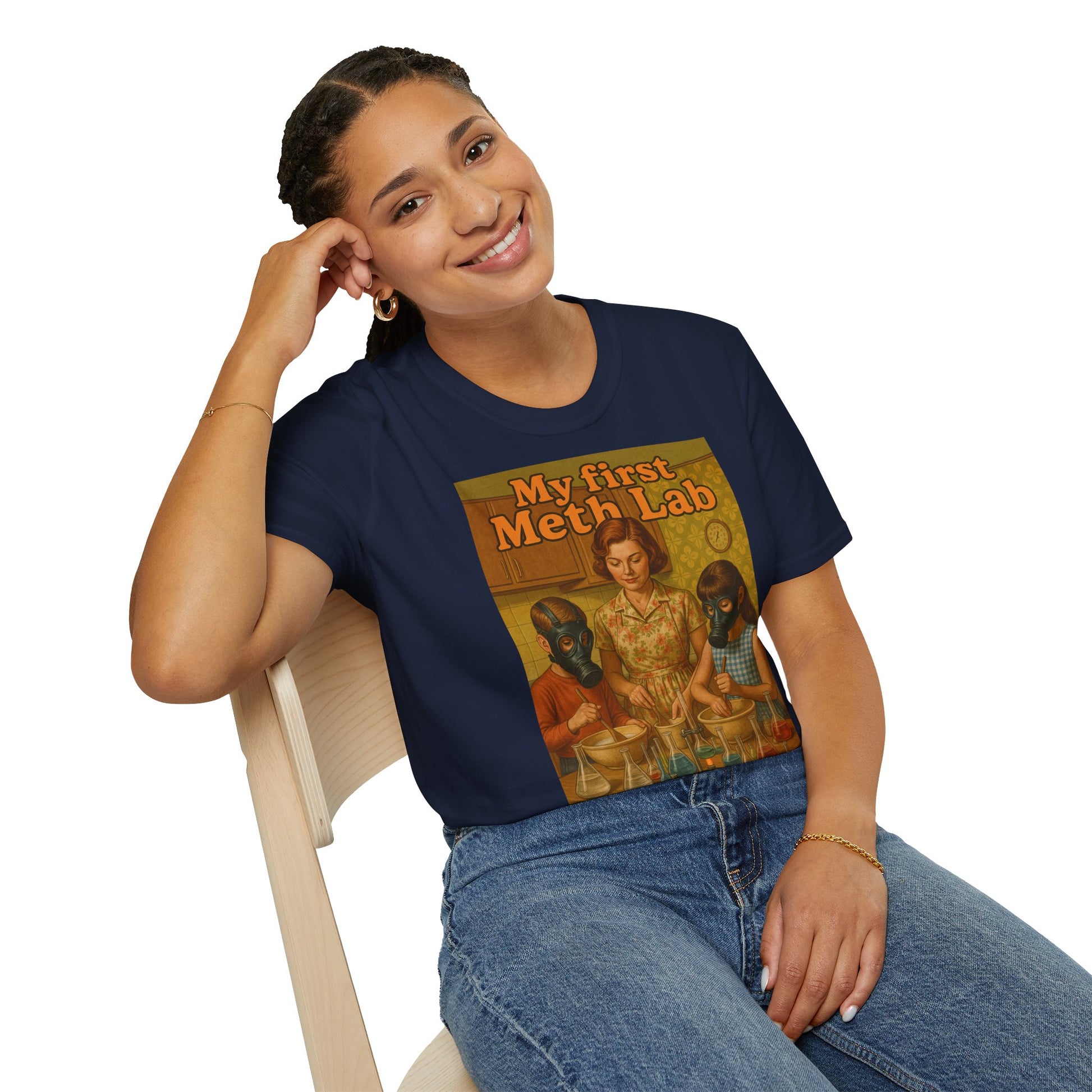 Retro My First Meth Lab T-Shirt - Family Cooking – Freches Satire-Design für mutige Statements | True Insights