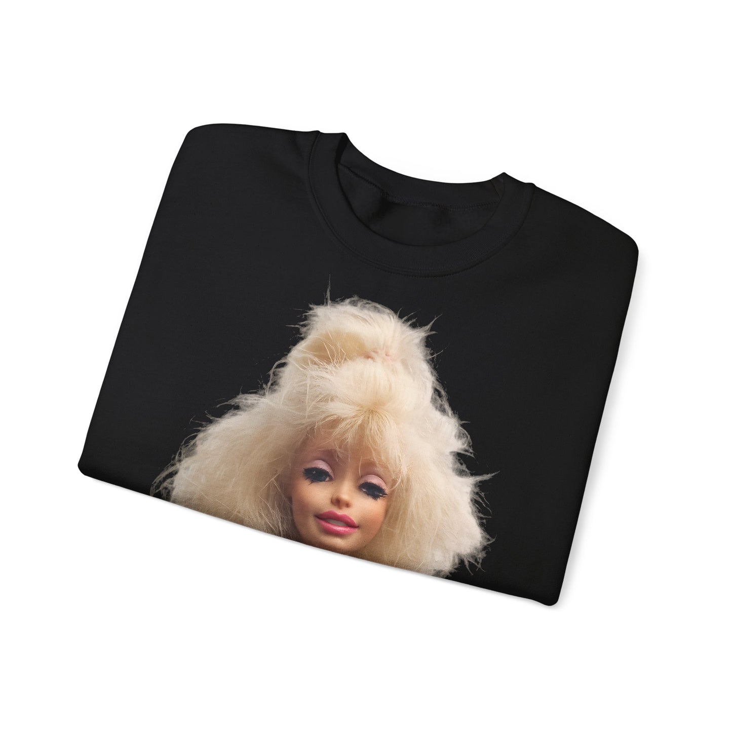 Retro Puppen Portrait T-Shirt Damen | 80er Jahre Blond Doll Fashion Shirt | Pinke Jacke Vintage Style Geschenk