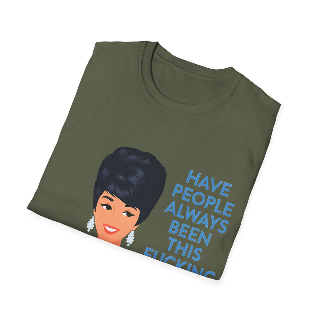 „Have people always been this fucking stupid?“ – Satirisches Retro-T-Shirt