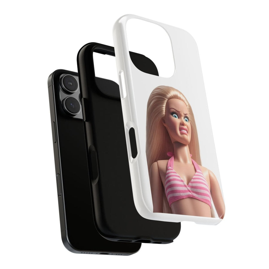 Handyhülle Lustige Pink Doll – Shocking Face Motiv für iPhone & Samsung