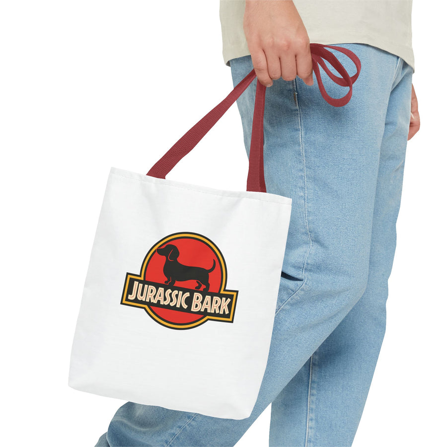 Jurassic Bark Tote Bag – Sac en tissu teckel parodie, cadeau drôle pour amoureux des chiens & fans de teckels